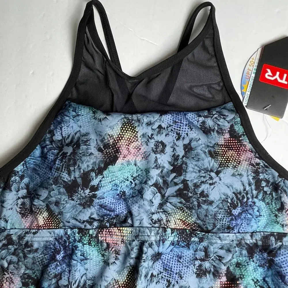 TYR Light Support BOTANIC TESSA Tank Swim Top Patriot Blue Size XS 0/2 - $50